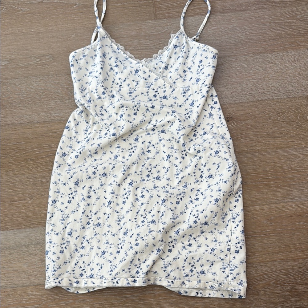 Floral Lace-Trimmed Dress